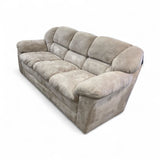 Comfy Microfiber Three-Seat SOFA Beige 84w30d34h