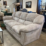 Comfy Microfiber Three-Seat SOFA Beige 84w30d34h