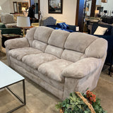 Comfy Microfiber Three-Seat SOFA Beige 84w30d34h