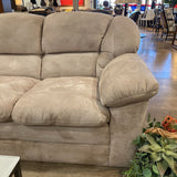 Comfy Microfiber Three-Seat SOFA Beige 84w30d34h