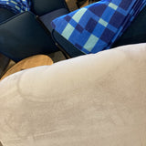 Comfy Microfiber Three-Seat SOFA Beige 84w30d34h