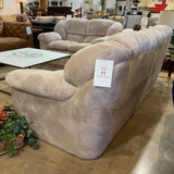 Comfy Microfiber Three-Seat SOFA Beige 84w30d34h