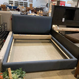 Crate & Barrel Lotus Upholstered Queen Bed BEDS Sea 68w93d41h