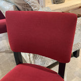 Crate & Barrel Upholstered Performance Fabric Side Chair CHAIR Red 21w21d34h