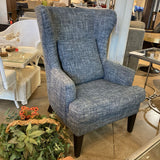 Jonathan Louis Fabric Wingback CHAIR Blue 28w28d42h
