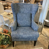 Jonathan Louis Fabric Wingback CHAIR Blue 28w28d42h