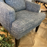 Jonathan Louis Fabric Wingback CHAIR Blue 28w28d42h