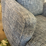 Jonathan Louis Fabric Wingback CHAIR Blue 28w28d42h