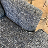 Jonathan Louis Fabric Wingback CHAIR Blue 28w28d42h