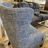 Jonathan Louis Fabric Wingback CHAIR Blue 28w28d42h