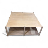 Dowel Furniture Loma Cerused Oak COFFEE/COCKTAIL TABLE 48w48d16h