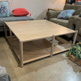 Dowel Furniture Loma Cerused Oak COFFEE/COCKTAIL TABLE 48w48d16h