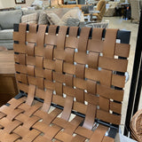 Howard Elliott Collection Woven Leather Bar Height BAR/COUNTER STOOL 18w18d40h