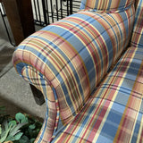 Fine Custom Fireside Plaid Wingback CHAIR 35w26d43h