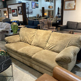 3-Seat Soft Microfiber SOFA Tan 90Wx42Dx34H