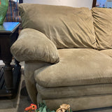 3-Seat Soft Microfiber SOFA Tan 90Wx42Dx34H