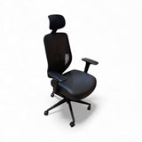 HNI Workplace Ergonomic High Back w/ Headrest & Leather Seat OFFICE CHAIRS Black 28w20d50h