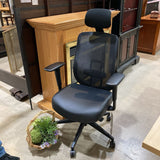 HNI Workplace Ergonomic High Back w/ Headrest & Leather Seat OFFICE CHAIRS Black 28w20d50h