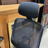 HNI Workplace Ergonomic High Back w/ Headrest & Leather Seat OFFICE CHAIRS Black 28w20d50h