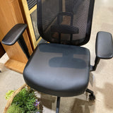 HNI Workplace Ergonomic High Back w/ Headrest & Leather Seat OFFICE CHAIRS Black 28w20d50h
