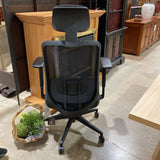 HNI Workplace Ergonomic High Back w/ Headrest & Leather Seat OFFICE CHAIRS Black 28w20d50h