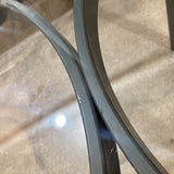 Contemporary Glass Top w/ Metal Base DINING TABLE 84w44d29h