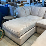 2pc Microfiber Left Chaise w/ Ottoman SECTIONAL Ivory 108Wx75Dx34H