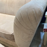 2pc Microfiber Left Chaise w/ Ottoman SECTIONAL Ivory 108Wx75Dx34H