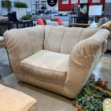 American Signature Oversized Flared Cube Microfiber CHAIR 57Wx42Dx34H