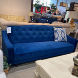 Performance Velvet Futon SOFA Royal Blue 24Wx34Dx33H