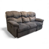 Microfiber 3-Seat Manual Reclining SOFA Blue 84Wx38Dx41H