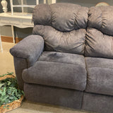 Microfiber 3-Seat Manual Reclining SOFA Blue 84Wx38Dx41H