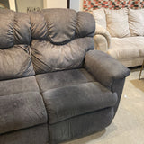 Microfiber 3-Seat Manual Reclining SOFA Blue 84Wx38Dx41H