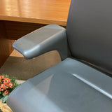 Leather High Back w/ Aluminum Base OFFICE CHAIRS Gray 28w21d51h