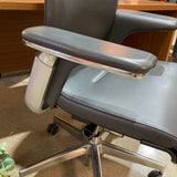 Leather High Back w/ Aluminum Base OFFICE CHAIRS Gray 28w21d51h