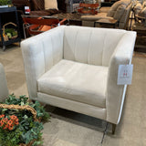 Jonathan Louis Elle Upholstered Velvet Club Chair CHAIR Ivory 36w33d31h