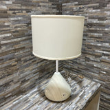 Ceramic White Oak Style Lamp w/ USB Charging TABLE LAMP 14d25h
