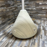 Ceramic White Oak Style Lamp w/ USB Charging TABLE LAMP 14d25h