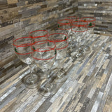 10pc Set Waechterbach Christmas Tree Wine Glasses HOLIDAY ITEMS 3d8h