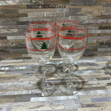 10pc Set Waechterbach Christmas Tree Wine Glasses HOLIDAY ITEMS 3d8h