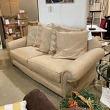Transitional Fabric Roll Arm SOFA 86w36d38h