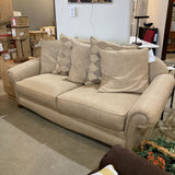 Transitional Fabric Roll Arm SOFA 86w36d38h