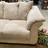 Suede Two-Seat LOVE SEAT Beige 68w36d36h