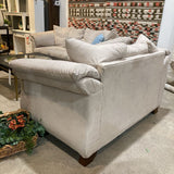 Suede Two-Seat LOVE SEAT Beige 68w36d36h