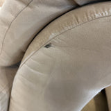 Suede Three-Seat SOFA Beige 90w36d36h