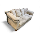 Suede Three-Seat SOFA Beige 90w36d36h