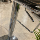 Wholesale Interiors Inc Adjustable Chrome Base Stool BAR/COUNTER STOOL Black 26w16d43h