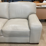 Top Grain Leather Chunky Stitch 3-Seat SOFA Stone 90Wx36Dx33H