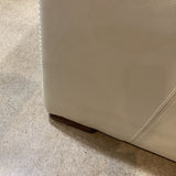 Top Grain Leather Chunky Stitch 3-Seat SOFA Stone 90Wx36Dx33H