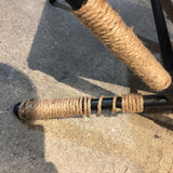 Linen Top X-Base with Natural Twine Accents BENCH 24Wx18Dx17H